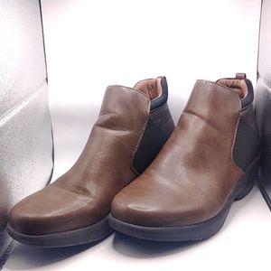 Easy Street Brown Ankle Booties